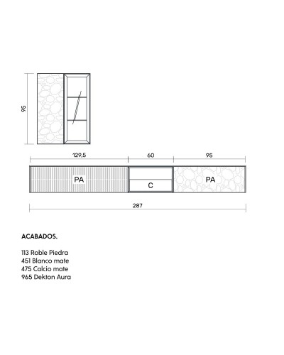 Mueble comedor moderno CS03 - Costera