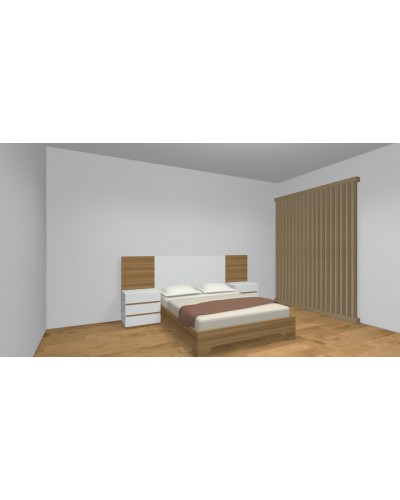 Dormitorio matrimonio moderno panelado PL10 - Lanmobel