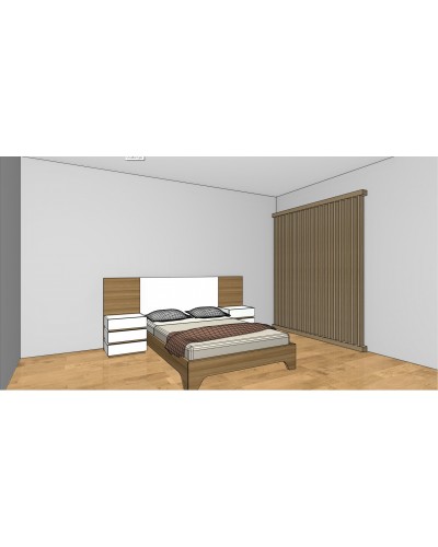 Dormitorio matrimonio moderno panelado PL10 - Lanmobel