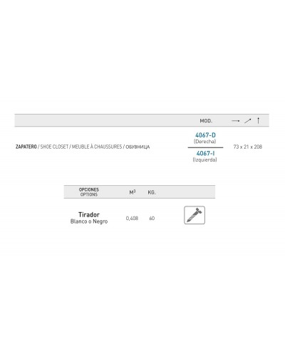 Zapatero moderno diseño K4067 - Disemobel