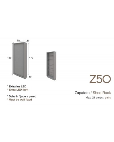 Mueble zapatero moderno lacado alta calidad 397-Z50