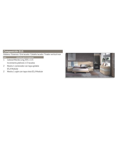 Dormitorio matrimonio moderno CO015 - Glicerio Chaves