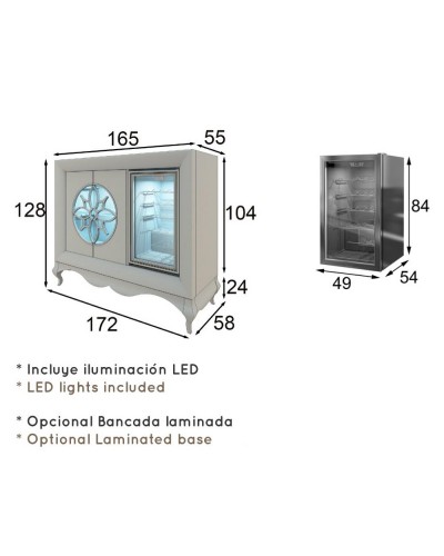 Mueble bar vinoteca moderno alta calidad 397-W04