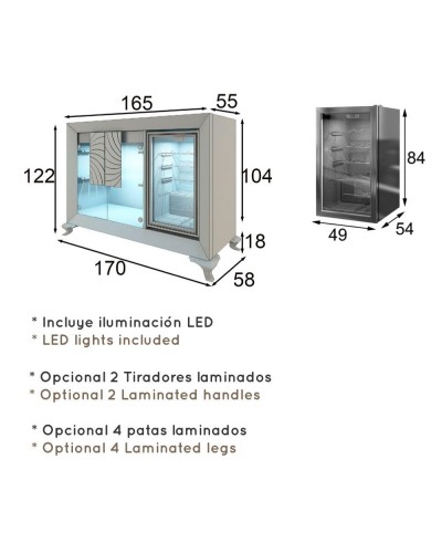 Mueble bar vinoteca moderno alta calidad 397-W07