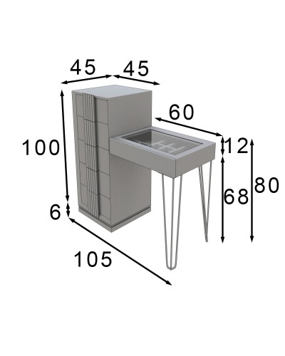 Tocador de maquillaje dormitorio diseño 397-T05