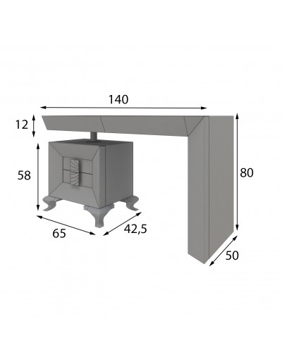 Tocador de maquillaje dormitorio diseño 397-T29
