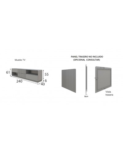 Mueble TV moderno lacado Natura 04 - Franco