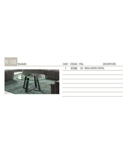 Mesa de centro moderna cristal NR108 - Kazzano