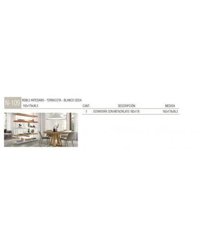 Estantería moderna moderna NR109 - Kazzano