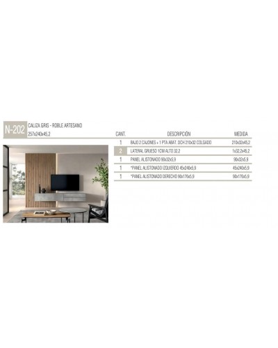 Mueble comedor moderno NR202 - Kazzano