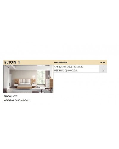 Dormitorio matrimonio moderno beladur ET13 - Lanmobel