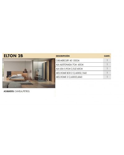 Dormitorio matrimonio moderno beladur ET16 - Lanmobel