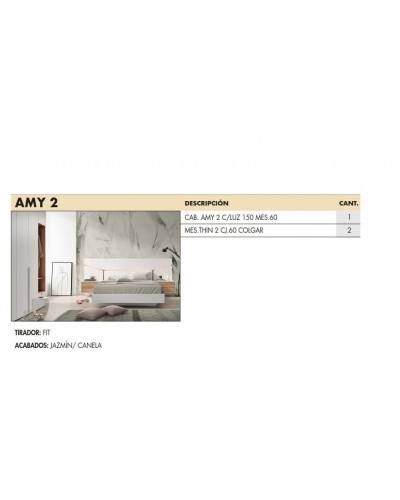 Dormitorio matrimonio moderno beladur ET25 - Lanmobel