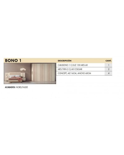 Dormitorio matrimonio moderno beladur ET35 - Lanmobel