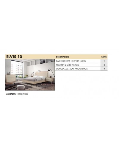 Dormitorio matrimonio moderno beladur ET41- Lanmobel