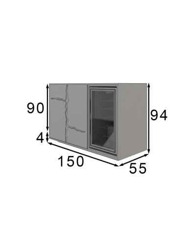 Mueble bar vinoteca moderno Luxury 397-LX11