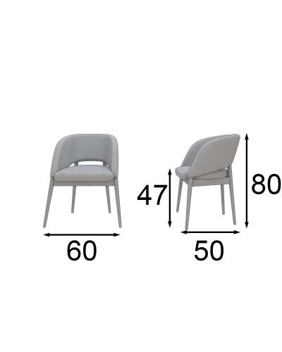 Silla de comedor moderna Luxury 397-LX12