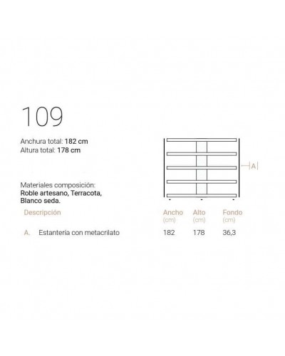 Estantería moderna moderna NR109 - Kazzano