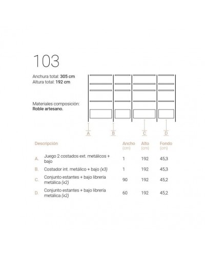 Estantería moderna NR103 - Kazzano