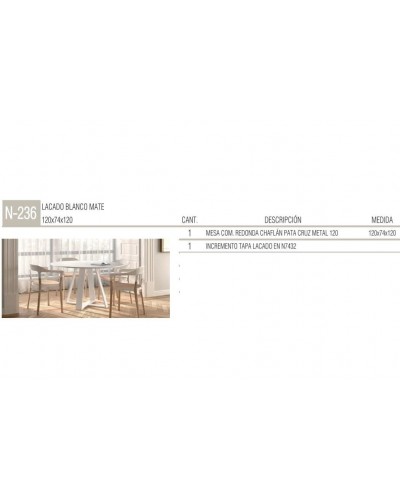 Mesa de comedor moderna NR236 - Kazzano