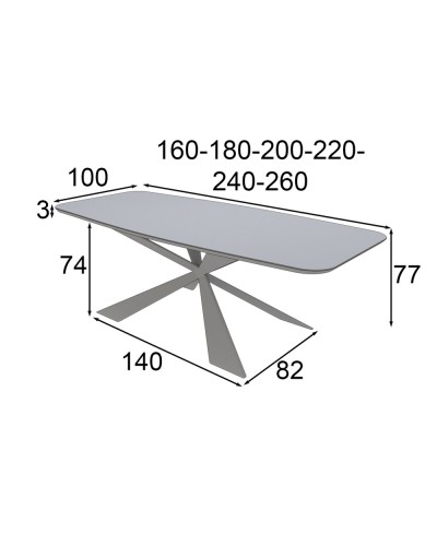 Mesa de comedor moderna diseño 397-K04