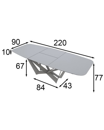 Mesa de comedor moderna extensible diseño 397-K36