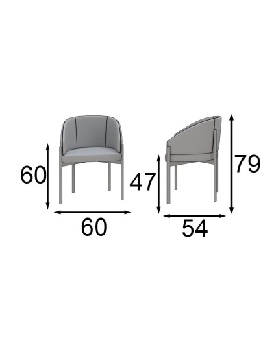 Silla de comedor moderna lacada 397-K01