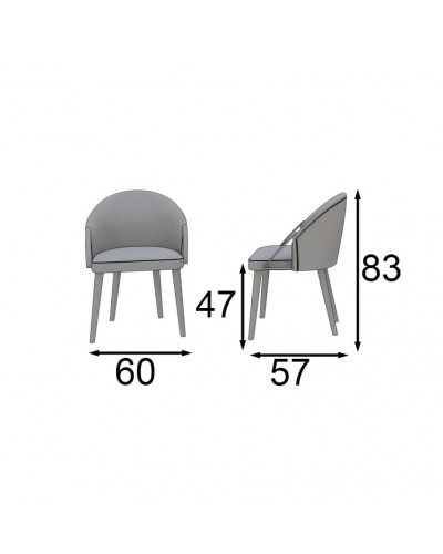 Silla de comedor moderna lacada 397-K02