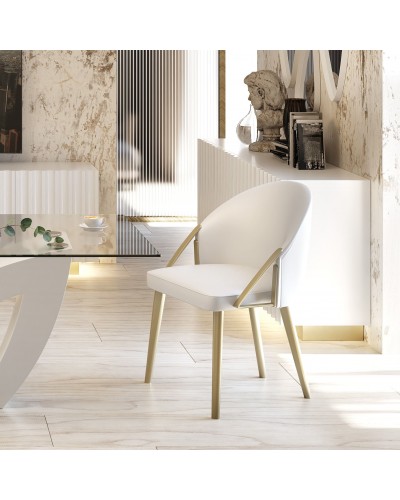 Silla de comedor moderna lacada 397-K02