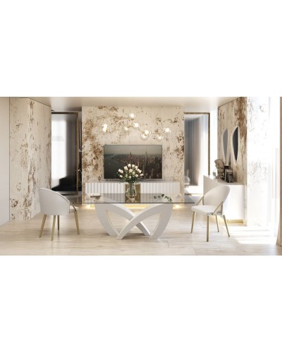 Silla de comedor moderna lacada 397-K02
