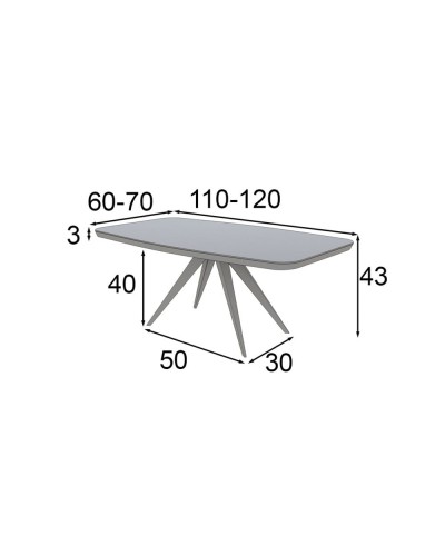 Mesa de centro moderna diseño 397-K41 B