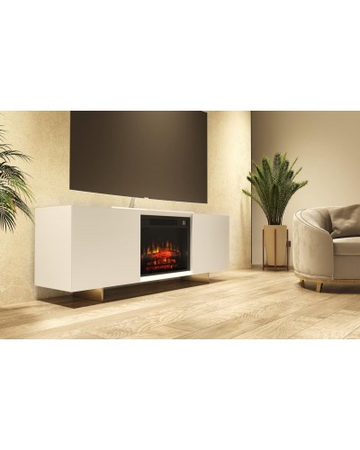 Mueble TV moderno con chimenea 397-CH04