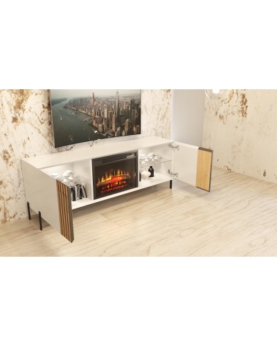 Mueble TV moderno con chimenea 397-CH08