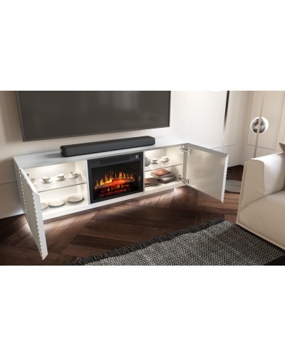 Mueble TV moderno con chimenea 397-CH09