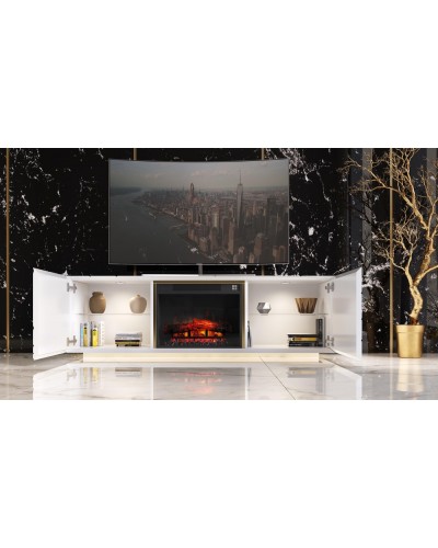 Mueble TV moderno con chimenea 397-CH13