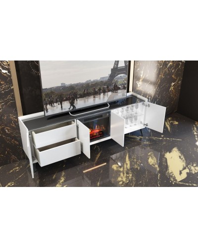 Mueble TV moderno con chimenea 397-CH19