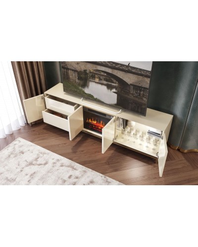 Mueble TV moderno con chimenea 397-CH20