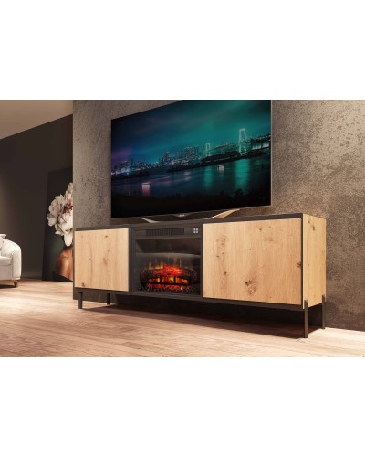 Mueble TV moderno con chimenea 397-CH22