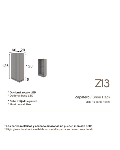 Mueble zapatero moderno lacado alta calidad 397-Z13