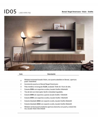 Mueble comedor moderno diseño D05 - BoCubi
