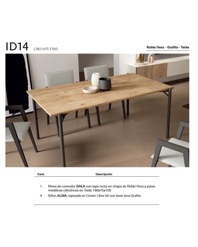 Mesa de comedor moderna diseño D14 - BoCubi