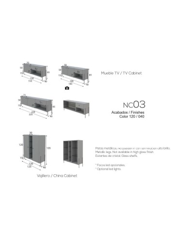 Mueble comedor moderno lacado NC03 - Franco