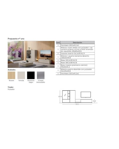 Mueble comedor moderno W01 - Antaix