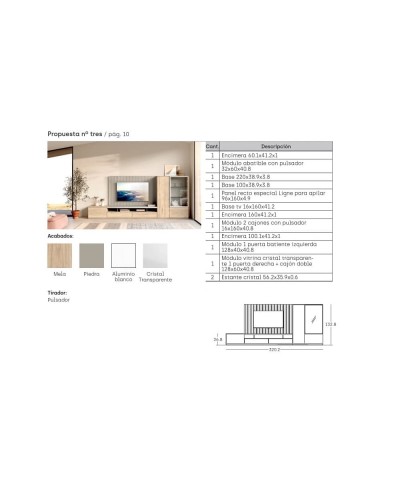 Mueble comedor moderno W03 - Antaix