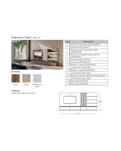 Mueble comedor moderno W12 - Antaix