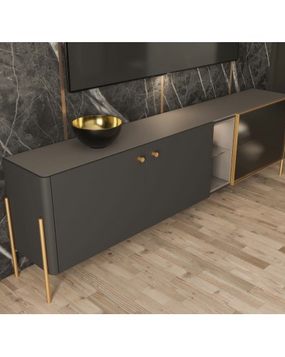 Mueble TV moderno Nala 04 con patas metálicas – Franco
