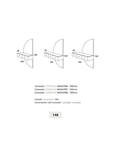 Recibidor moderno Nala 01 con led – Franco