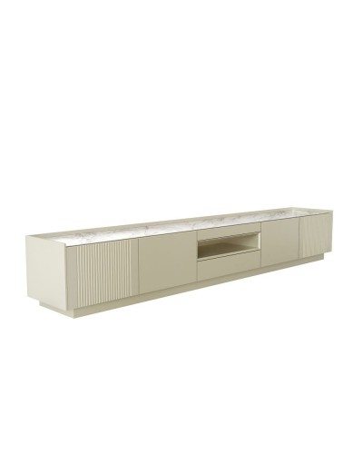 Mueble TV lacado con tapa porcelánica One – P. Espejo