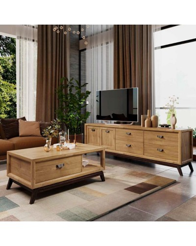 Mesa de centro madera Rodas RC008 - Grupo Seys