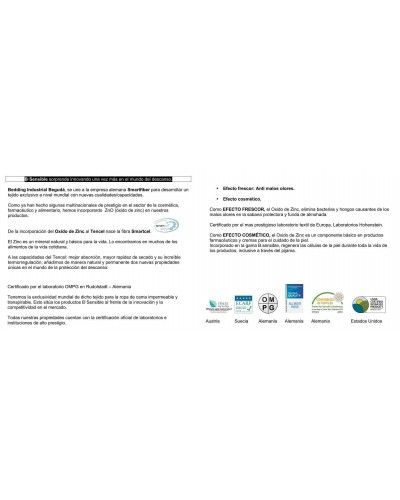 Sabana bajera SMARTCEL TENCEL impermeable transpirable 1213-01 Blanco 
